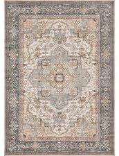 Washable Area Rugs for Living Room -10x13 Neutral Vintage Distressed Floral Farmhouse Boho Large Soft Floor Rug Indoor Non Slip Carpet for Living Room Bedroom Dining Room Office - Forest Green Orange