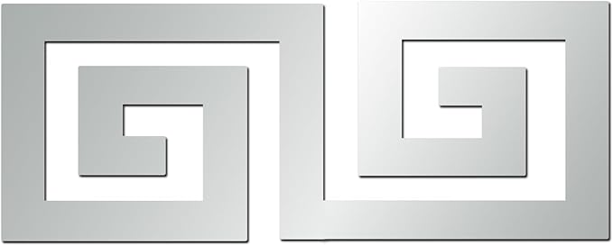 15 Pcs DIY Geometric Shape Acrylic Decorative Mirror Stickers Removable Adhesive Wall Mirror Décor for Living Room Home Background (Silver,3.15 * 7.87inches)