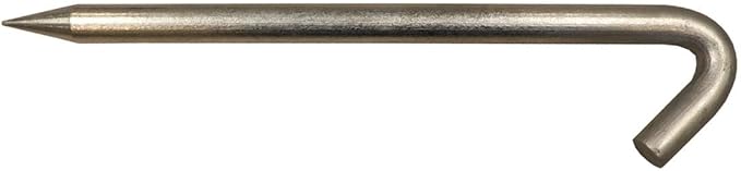 Moose Supply Steel Tent Stakes Heavy Duty Ground Stake, Metal Stakes to Anchor Commercial Inflatables, Outdoor Camping Canopy, Fence, Garden Tent Accessories, 1" Diameter x 18" Length, 10 Pack