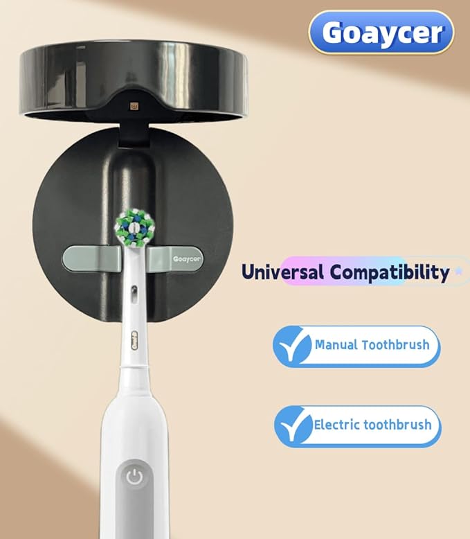 Toothbrush Holders for Bathroom,Smart Toothbrush Cleaner with Heat Dryer, Rechargeable Toothbrush Covers