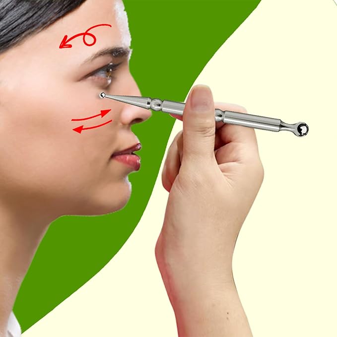 BYYDDIY Stainless Steel Dual Head Facial Reflexology Tool Set