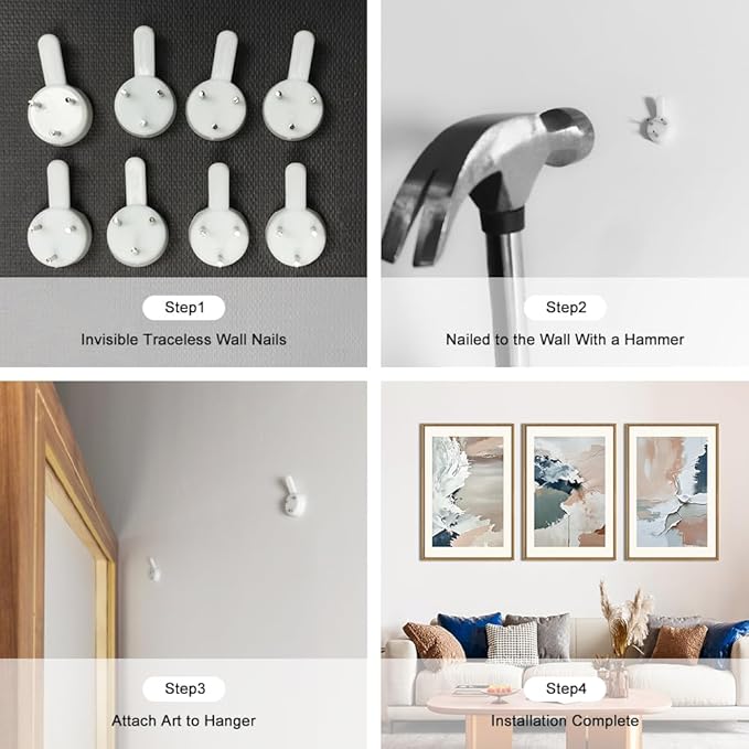 HPNIUB Large Modern Abstract Framed Canvas Wall Art Set, Minimalist Splash Ink Blue Pink Pastel Watercolor Wall Decor,Illustration Art Painting for Living Room,Bedroom,Office -24"x36"x3