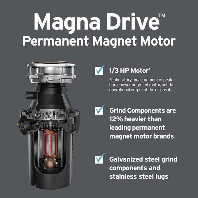 InSinkErator ES30 W/C 1/3 HP Motor Continuous Feed Kitchen Garbage Disposal with Power Cord