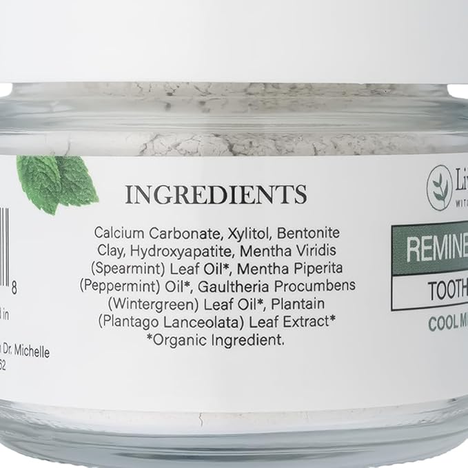 Remineralizing Tooth Powder | Fluoride-Free Hydroxyapatite Formula | Supports Enamel Strength & Oral Wellness | Safe, Clean Ingredients | Cool Mint Flavor