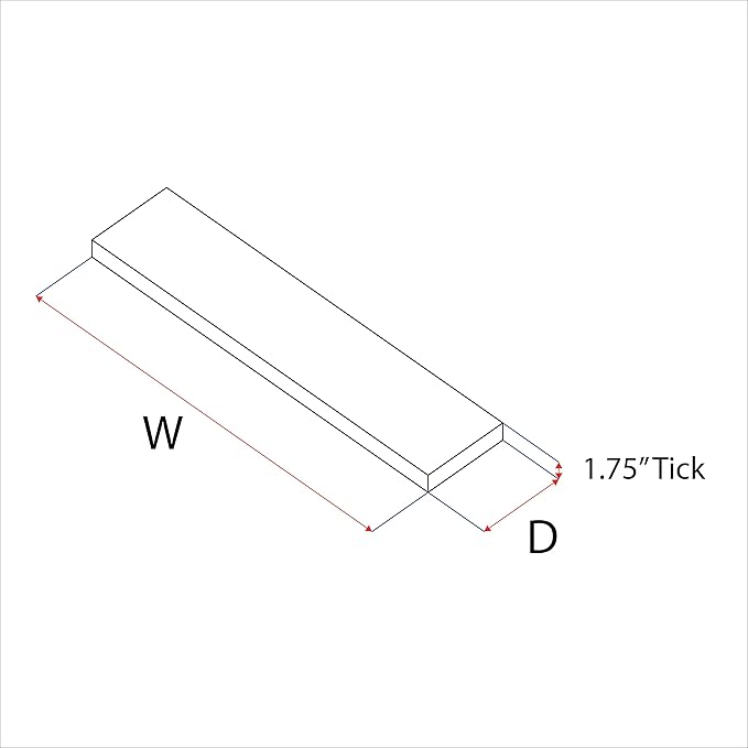 URBANDI, Rustic Floating Shelves, Set of 2, Hidden Bracket, Solid Wood, Heavy Duty, Wall Mounted Shelves, (Dark Brown, 36Wx6D)