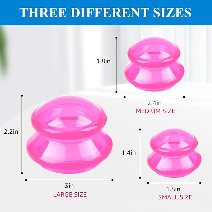 Silicone Cupping Therapy Sets, Cupping Kit for Massage Therapy,Anti Cellulite Cup, for Cellulite Reduction Joint Pain Muscle Pain