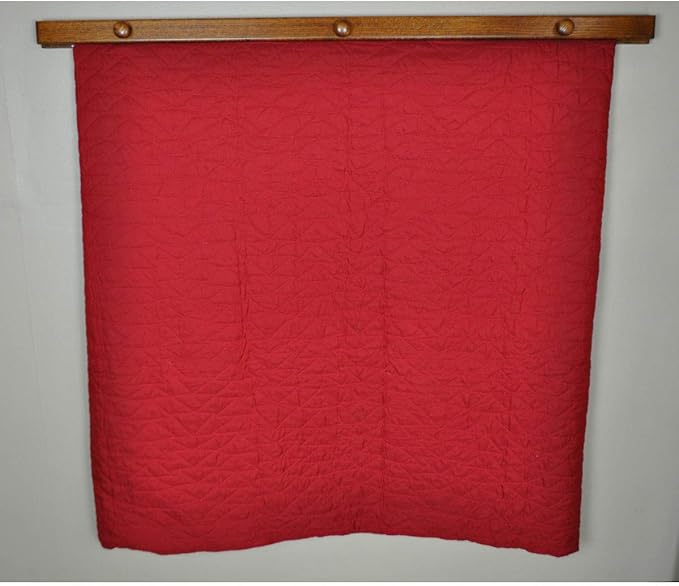RRD Quilt Hanger for Wall for Display (42") Amish Made Wooden Quilt Rack Wall Mount - Rustic Tapestry Quilt Wall Hangers (Cherry Wood, Cherry Stain)