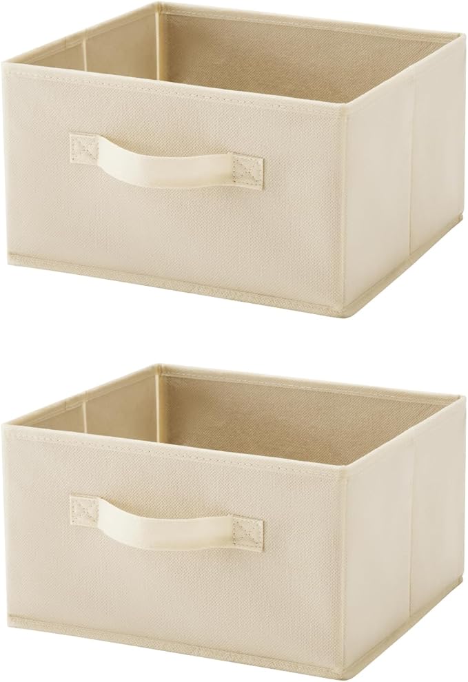 Hanging Shelf Closet Storage Organizer Removable Drawers ,Hanging Storage Organizer Hanging Sweater 2 Sock Underwear Drawers for Closet, Bedroom, Beige