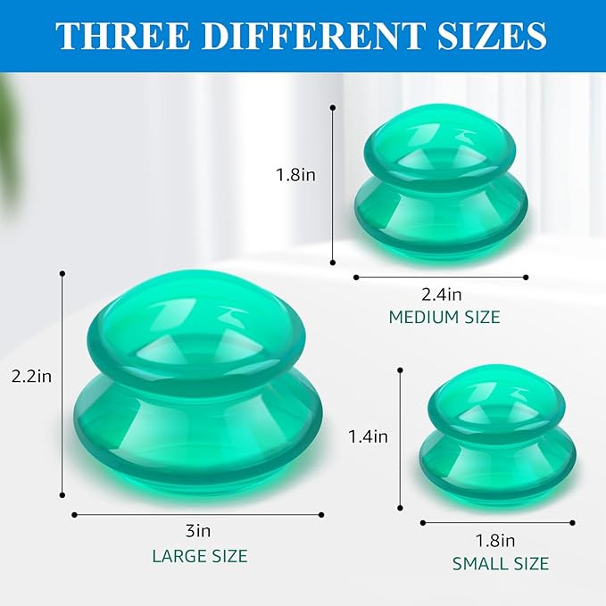 Silicone Cupping Therapy Sets, Cupping Kit for Massage Therapy,Anti Cellulite Cup, for Cellulite Reduction Joint Pain Muscle Pain