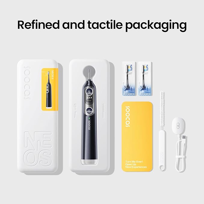Soocas NEOS II Ultimate Set - Electric Toothbrush with Water Flosser, Sonic Electric Toothbrush for Adults, Portable for Travel, Deep Clean for Implants & Braces, Healthier Gums, Dark Violet