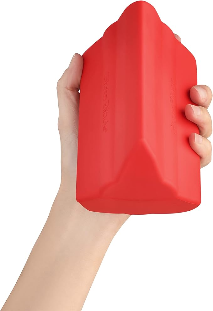 Plus Piriformis Massage Roller with 3 Different Heads for Targeted Trigger Point Pressure, Relieve Pain and Tightness in The Low Back and Sciatica (Larger Size, Hard Density, Red)