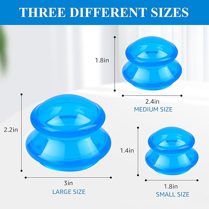Silicone Cupping Therapy Sets, Cupping Kit for Massage Therapy,Anti Cellulite Cup, for Cellulite Reduction Joint Pain Muscle Pain