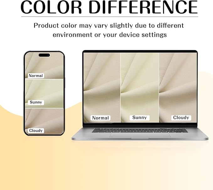 ChrisDowa Small Window Curtains 50 inches Long for Bedroom - Grommet Short Thermal Insulated Room Darkening Curtains for Kitchen (2 Panels, Beige, 29 x 50 Inch)