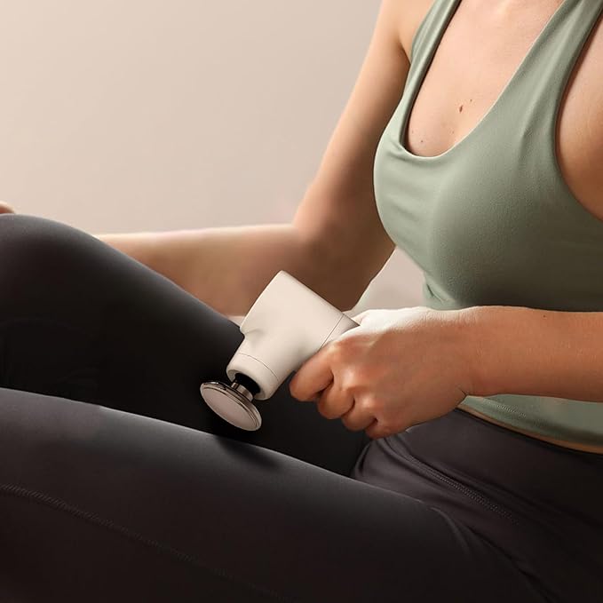 Mini Thermal Massage Gun with Heat, Portable Deep Tissue Percussion Massager, Color Silicone Sleeves Travel Size