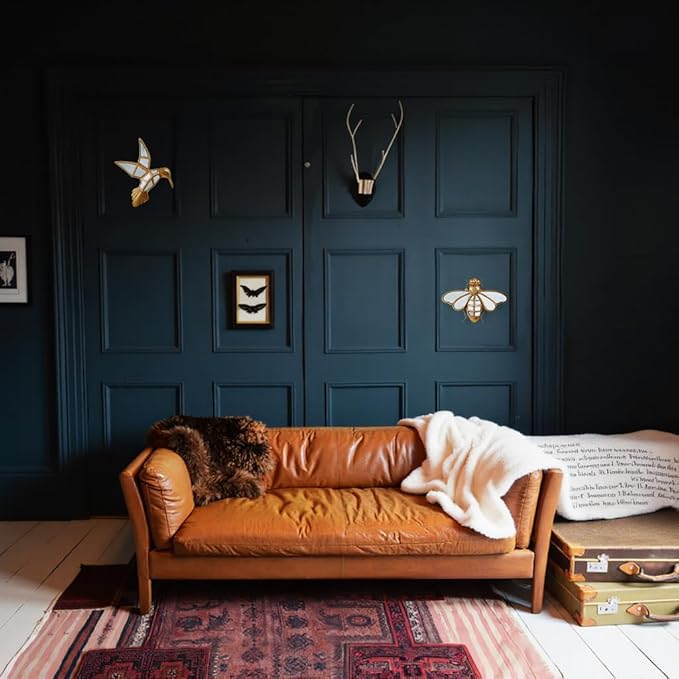 Decorative Bug Insects Beetle Mirrors - Gold Resin Little Bee Glass Wall Decor, Perfect for Victorian and European Themed Homes