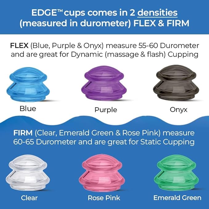 Silicone Cupping Therapy Set Professional Massage Cupping Cups for Cupping Therapy 4 Cup Kit for Massage, Myofascial Release, Cellulite Reduction (Lure Onyx)