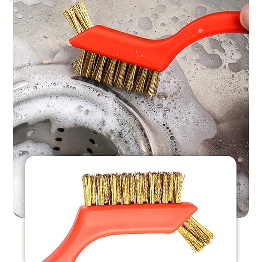 Wire Scratch Brush Set Soft Grip for Rust, Dirt & Paint Scrubbing with Deep Cleaning (18, 18PCS - Brass Wire)