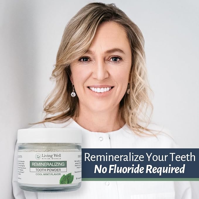Remineralizing Tooth Powder | Fluoride-Free Hydroxyapatite Formula | Supports Enamel Strength & Oral Wellness | Safe, Clean Ingredients | Cool Mint Flavor