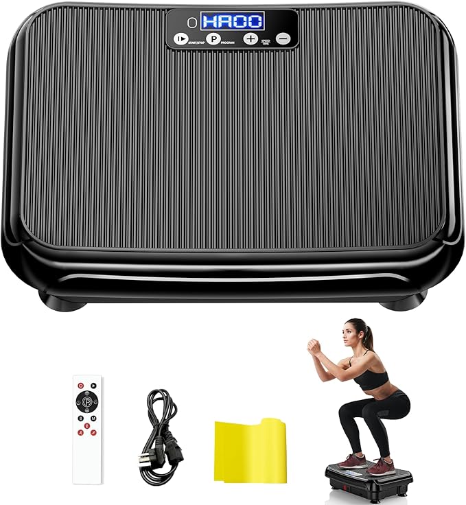 Vibration Plate Exercise Machine: TISSCARE Vibrating Plates for Lymphatic Drainage and Weight Loss, 300Lbs Capacity Full Body Power Shake Workout Platform for Home Cardio Fitness