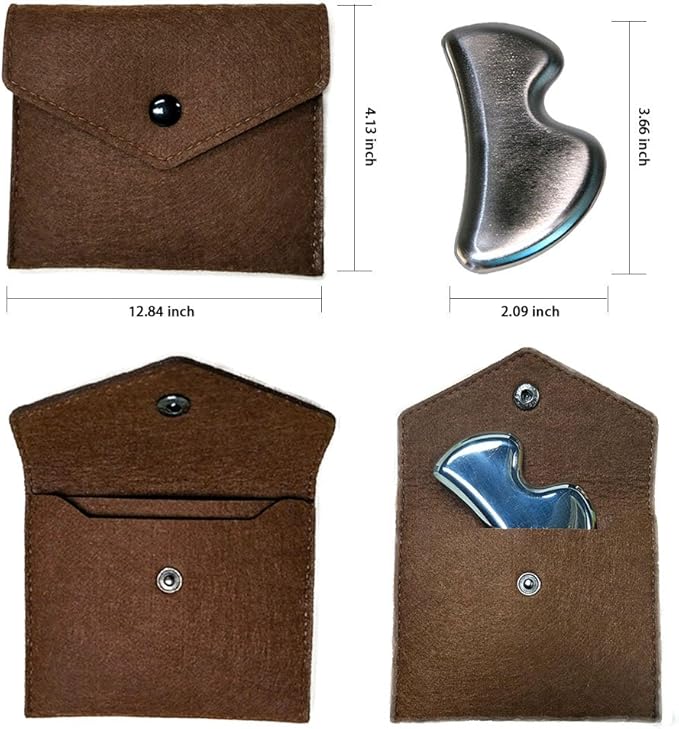 Medical Grade Stainless Steel Gua Sha Guasha Massage Soft Tissue Therapy Used for Back, Legs, Arms,Neck,Shoulder
