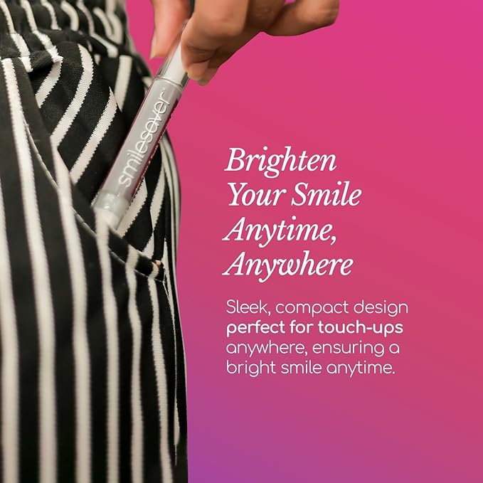 Smilesaver Peroxide-Free Teeth Whitening Pen – Gentle Formula for Sensitive Teeth – Portable Stain Remover Pen for a Radiant Smile – Easy-to-Use Oral Care Product for Brighter Enamel (3 Pack)