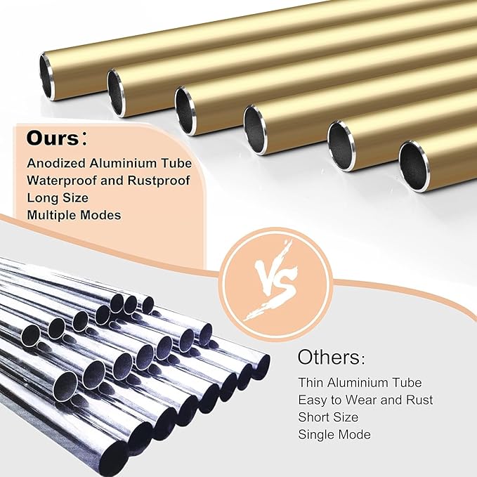 Large Aluminium Wind Chimes 37 Inches to Create a Zen Atmosphere Suitable for Outdoor, Garden, Patio Decoration. Classic Wind Chimes with Wind Catcher as a Gift for Unisex(Light Golden)