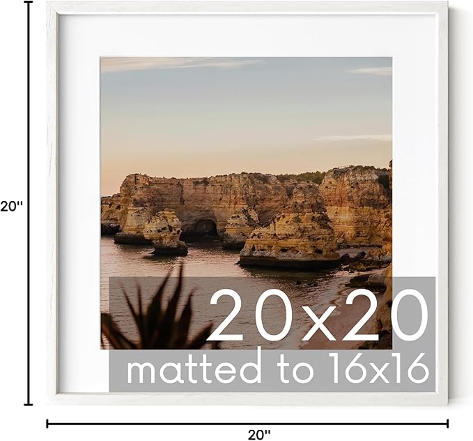 HAUS AND HUES White Square Frame Set of 1-20x20