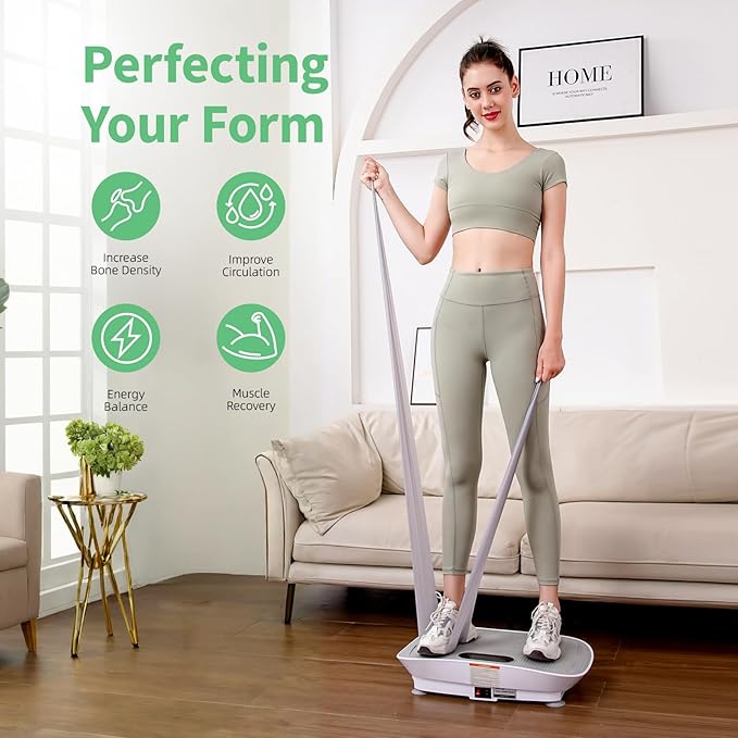 Yesoul Vibration Plate Exercise Machine for Lymphatic Drainage Weight Loss, Power Plate Vibration Platform with Bluetooth Remote, Full Whole Body Workout Equipment for Women Men, 300-400 lbs Capacity