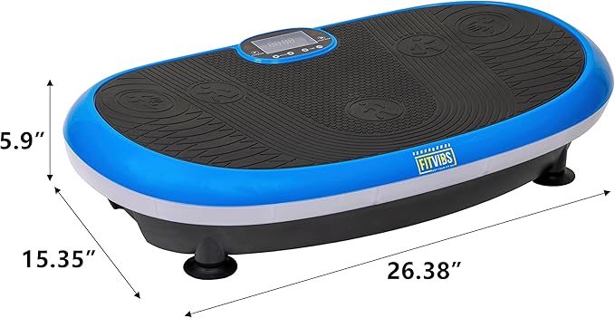 Vibration Plate Exercise Machine Workout Vibration Fitness Platform with Resistance Loops and Resistance Band, 2D, 3D or 4D