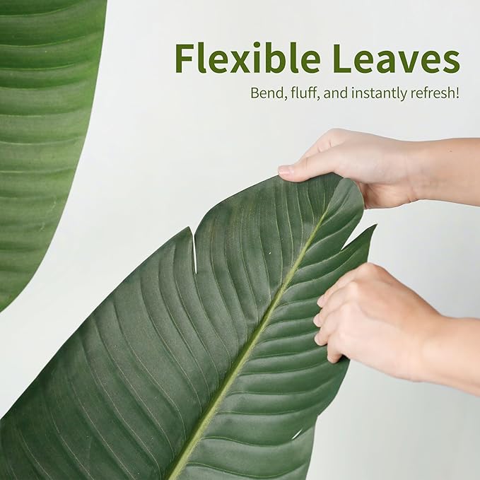 Worth Garden Artificial Bird of Paradise Plant 5.9ft, Tall Faux Tropical Tree for Home and Office Décor, Lifelike Greenery for Indoor and Outdoor Use