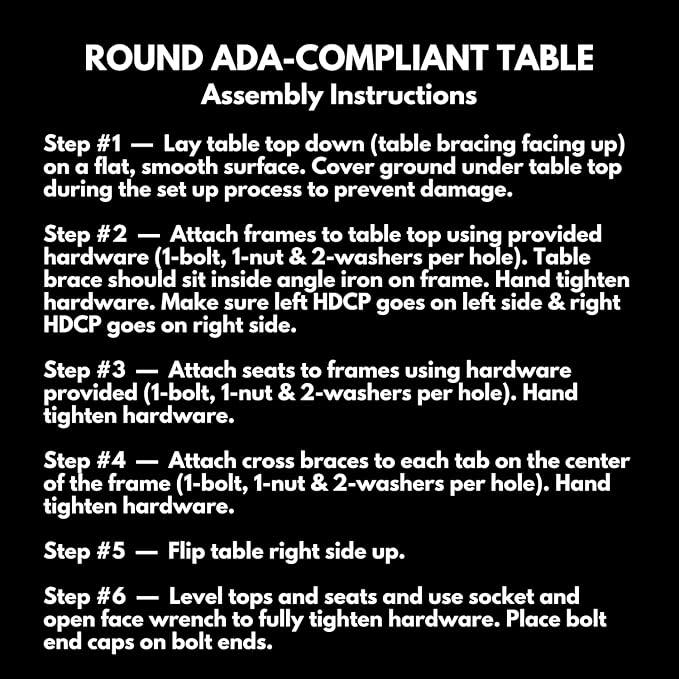 TRD3-GRY Heavy Duty Round Portable Picnic Table 3 Seat Handicap Accessible, 46", Grey, Made in America