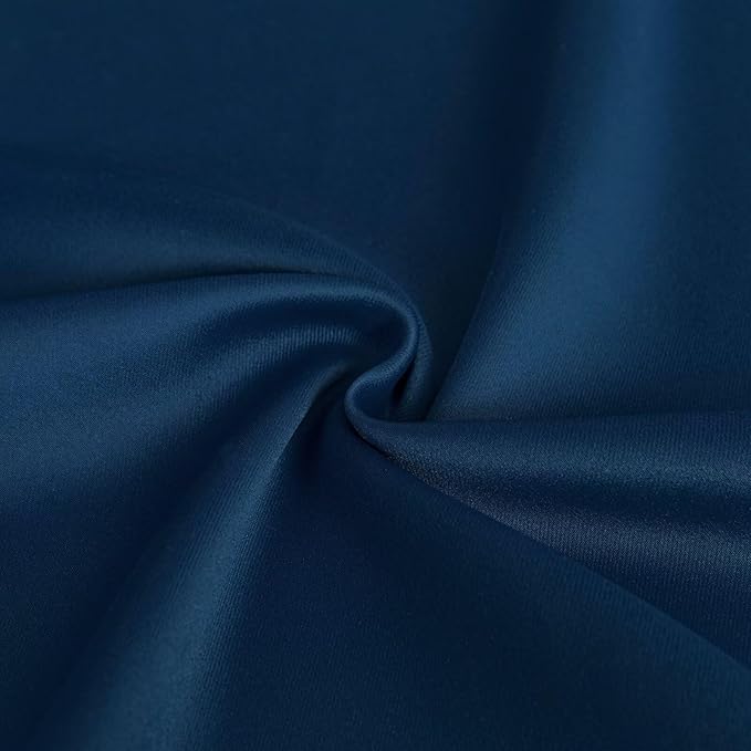 Blackout Curtains 108 Inches Long for Bedroom, Thermal Insulated Blackout Curtains 2 Panels Set, Solid Grommet Privacy Room Darkening Drapes for Living Room Windows(W52 x L108, Navy Blue)