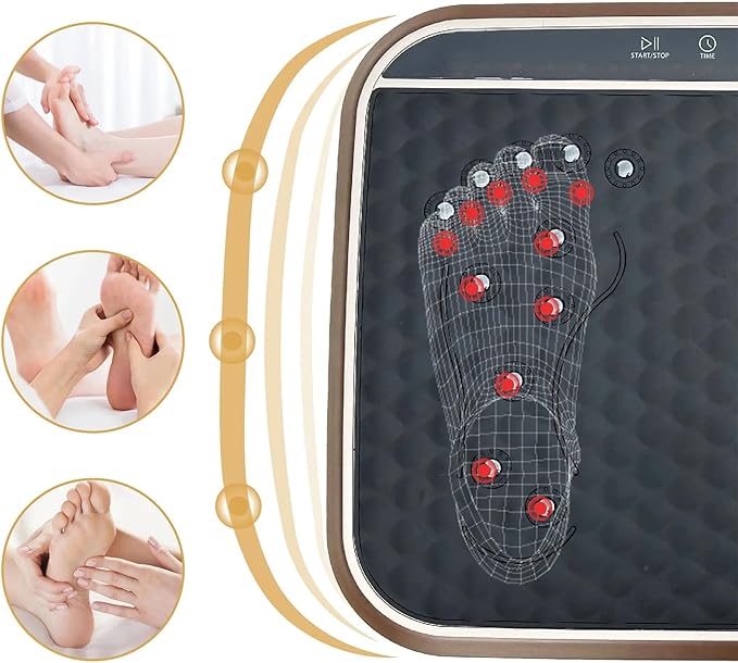 Vibration Plate Fitness Platform Whole Body Exercise Machine with 120 Speed Levels, Lymphatic Drainage, Fat Burning, and Weight Loss, Perfect for Women, Men, and Home Gym Exercise