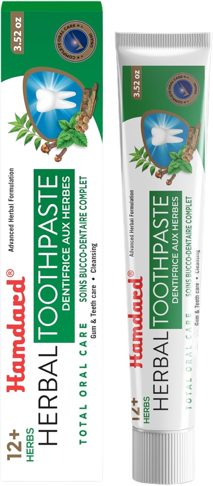 Hamdard 12 Herbs Miswak Total Oral Care Toothpaste 100g (Pack of 3)