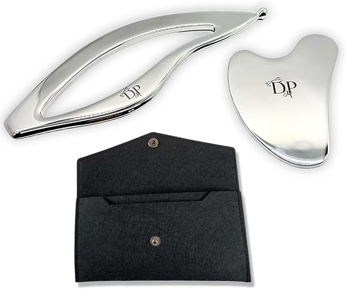 Muscle Scraper Tool ā 2-in-1 Stainless Steel Fascia Scraper for Deep Tissue Massage & Muscle Relief - Gua Sha Body Tool for Soreness - Ergonomic IASTM Tool for Athletes & Physical Therapy