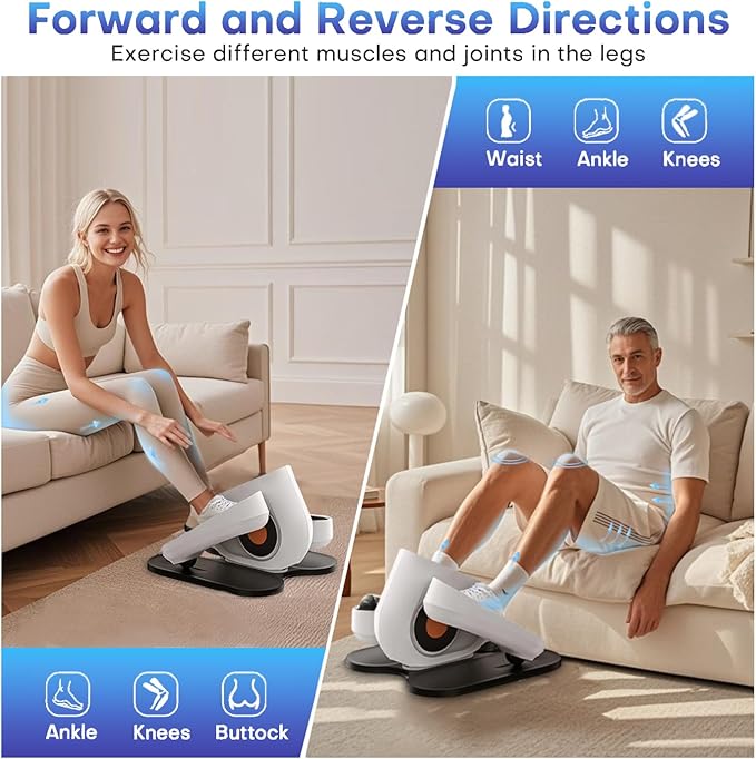Under Desk Elliptical Machine, Electric Ellipse Leg Exerciser as Seen on Tv for Seniors with 10 Adjustable,Pedal Exerciser,Exercise Equipment for Home