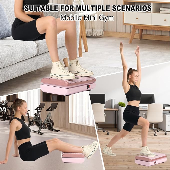 HOTWAVE Vibration Plate Exercise Machine for Lymphatic Drainage, Power Vibrating Plates Platform for Weight Loss - Whole Body Shaker Vibration Plate Machine Home Gym Shaping Fitness Workout