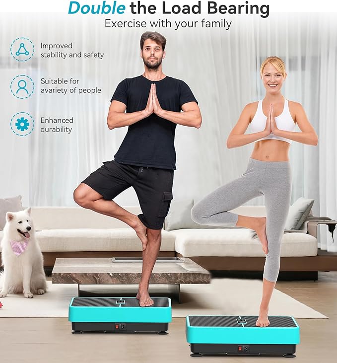 POWET Vibration Plate Exercise Machine for Weight Loss, Woukout & Lymphatic Drainage – Whole Body Vibrating with 99 Speed Levels & 5 Pre-Set Modes – Supports Up to 400lbs, Ideal for Home Use