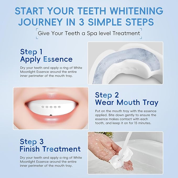 Teeth Whitening Gel- 60ml (2x30ml) Formulated for Sensitive Teeth | Plus Food-Grade Silicone Mouth Tray | Dentist Developed