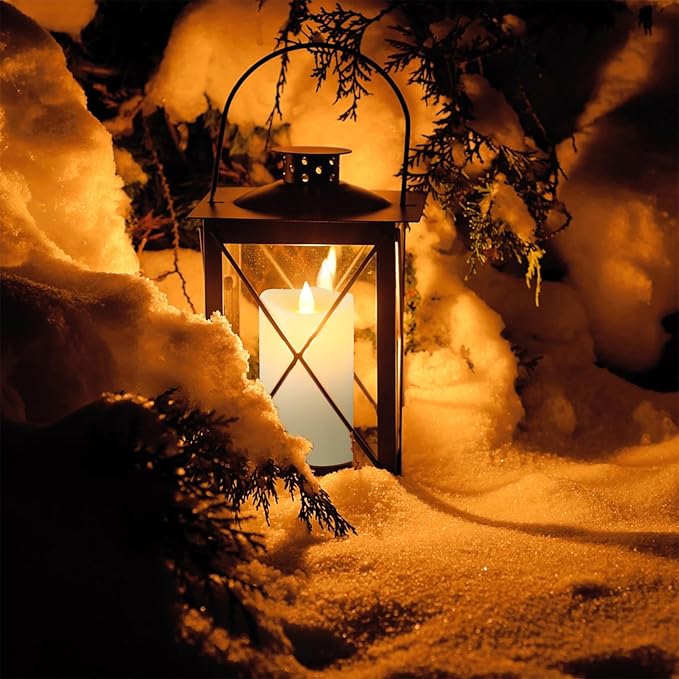 Aignis Indoor Flameless LED Candles Battery Operated with Remote Timer and Wax-Like Shell for Home/Wedding/Holiday Decor, Set of 2(D 2.95" x H 6")