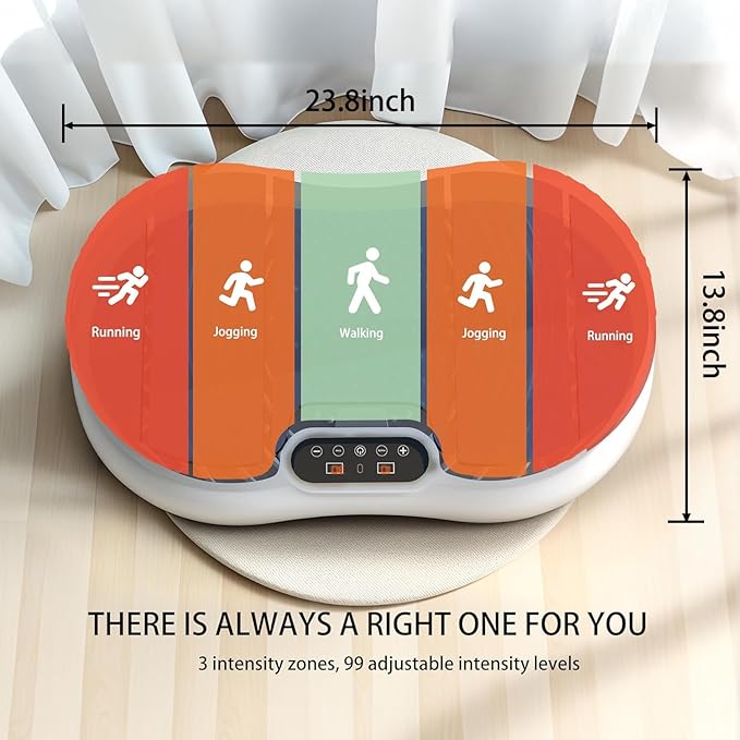 Vibration Plate Exercise Machine, 24" x 14" Extra-Large Vibration Plate for Lymphatic Drainage, Vibration Plates for Weight Loss, Relaxing, Recovery
