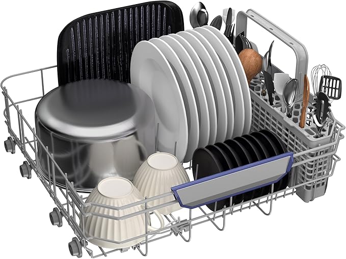 Empava 24 Inch Built-in Dishwasher, Stainless Steel Tub, 15 Place Settings 8 Wash Cycles, 3 Racks, Dual-Dry System, Top Control, 45 dB Ultra Quiet, Energy Star & UL Certified