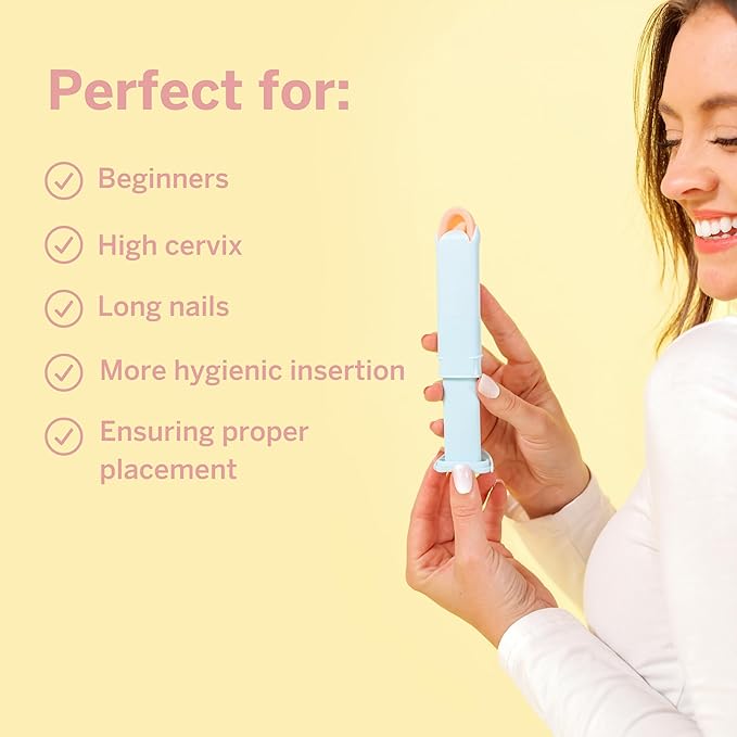 Pixie Menstrual Disc Applicator - Inserts Like A Tampon - Every Woman Can Now Use Period Discs - Perfect for Long Nails - Self Sanitizer TPE Properties - Travel Case - NOT for Menstrual Cups