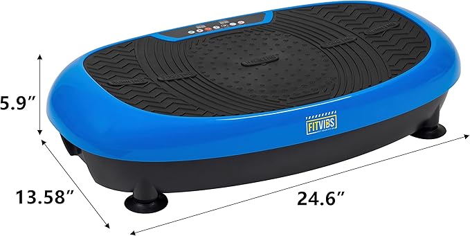Vibration Plate Exercise Machine Workout Vibration Fitness Platform with Resistance Loops and Resistance Band, 2D, 3D or 4D