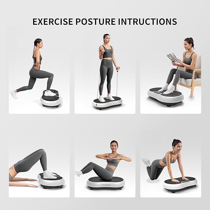 Vibration Plate Exercise Machine, 24" x 14" Extra-Large Vibration Plate for Lymphatic Drainage, Vibration Plates for Weight Loss, Relaxing, Recovery