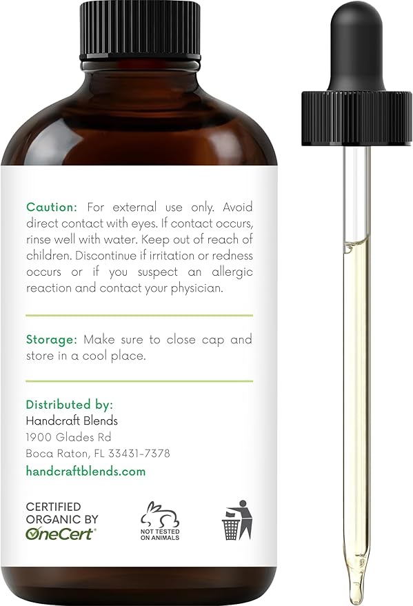 Handcraft Blends Organic Peppermint Essential Oil – 1 Fl Oz – 100% Pure and Natural – Premium Grade Essential Oil for Diffuser and Aromatherapy
