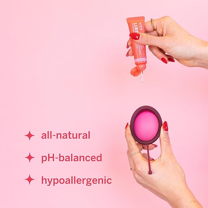 Pixie Menstrual Disc Applicator, Feminine Wash (2.5oz) & All-Natural Lube (20mL) Bundle - Inserts Like A Tampon - Every Woman Can Now Use Period Discs - Perfect For Long Nails - NOT For Menstrual Cups