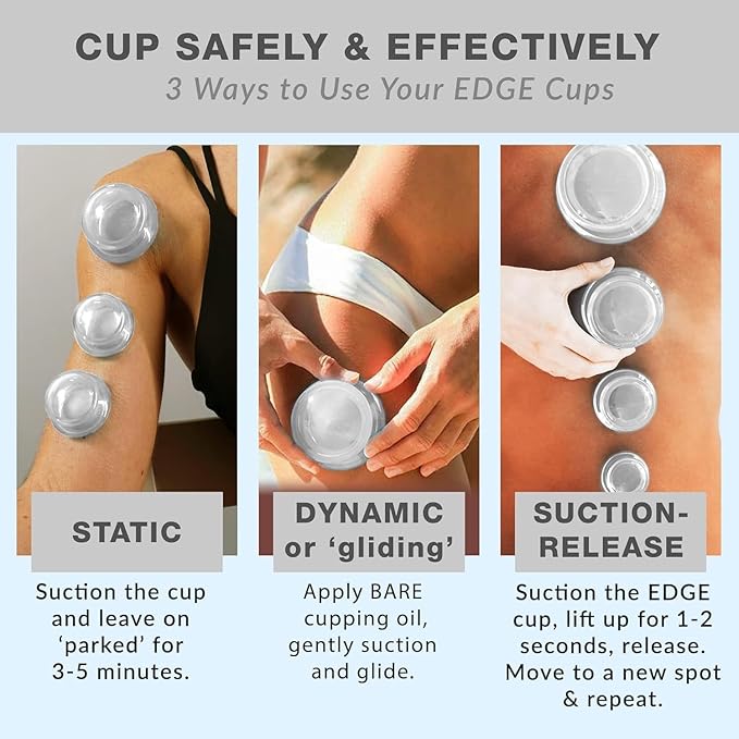 Silicone Cupping Therapy Set Professional Massage Cupping Cups for Cupping Therapy - 8 Cup Kit for Massage, Myofascial Release, Cellulite Reduction - Pack of 2 (Lure Clear)
