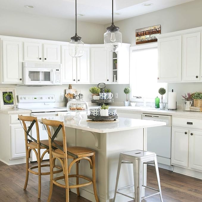 Pray Wait Trust Sign, Farmhouse Christian Wall Art, Religious Home Decorations Faith Wall Decor (Pray) 6x16 Inch