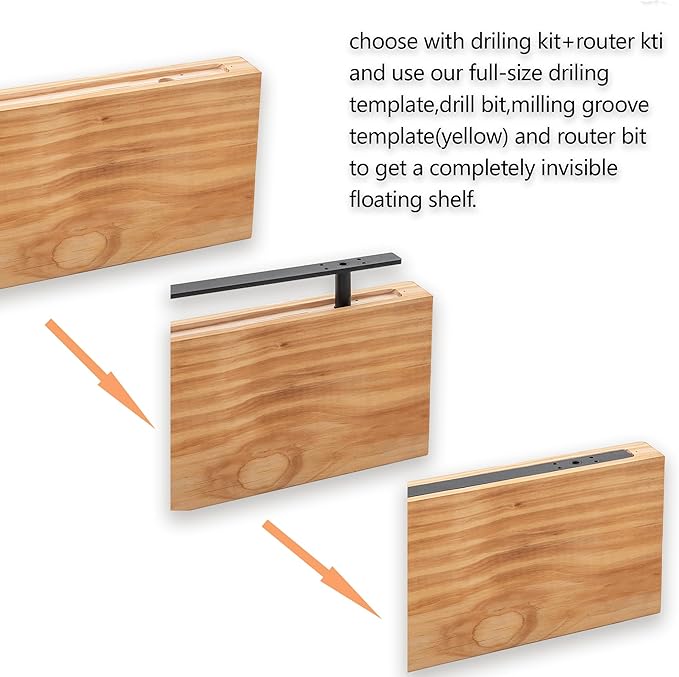 Hidden Shelf Brackets , Floating Shelf Bracket ( Additional Brackets -NO Kits) 69 Inch -2 Pcs